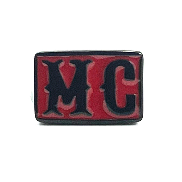 MC Motorcycle Club Ring - Black and Red