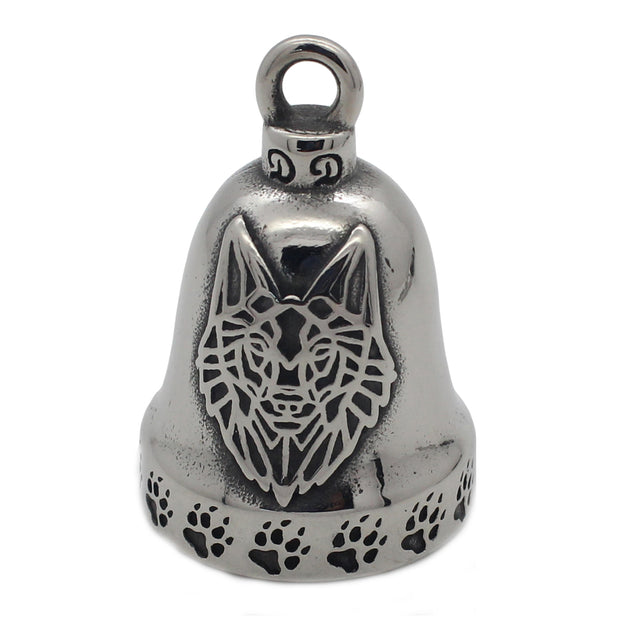 Wolf with Paw Prints Ride Bell