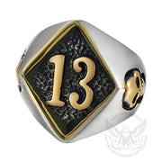 Diamond 13 Ring - Black and Gold
