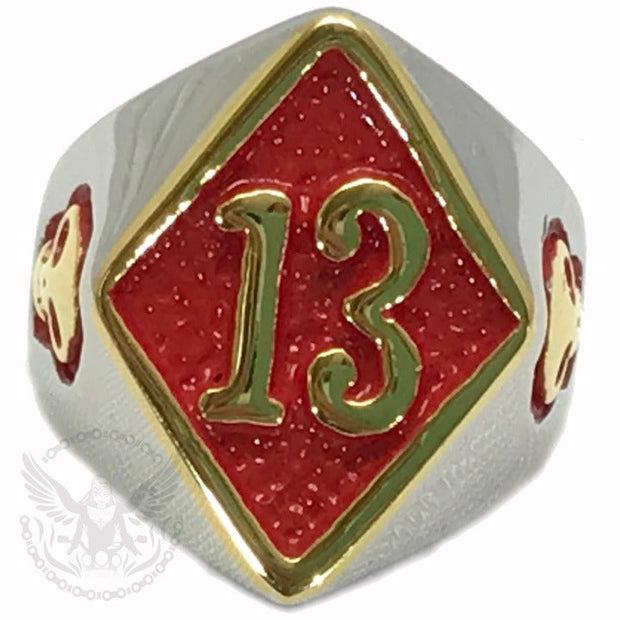Diamond 13 Ring - Red and Gold – Debria's Designs