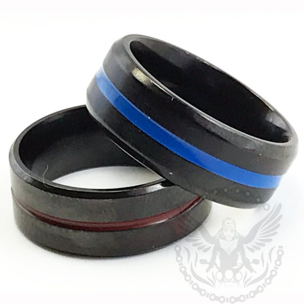 Thin Blue Line Band Ring