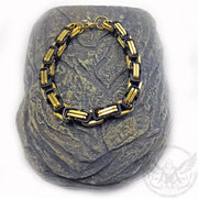 Mechanic Chain Bracelet - Black and Gold