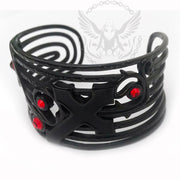 Black Cross Cuff Bracelet