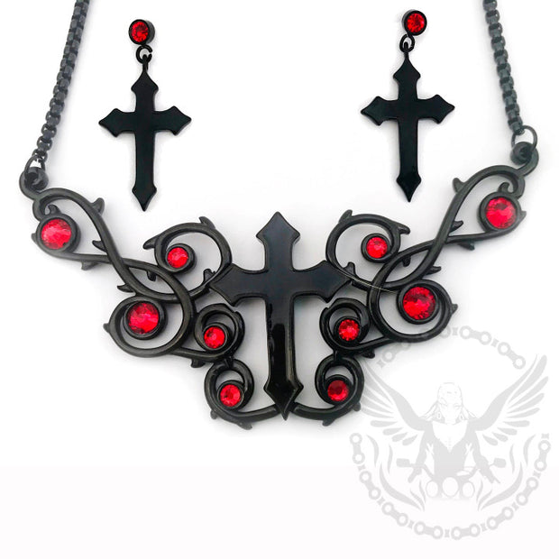 Black Cross Necklace