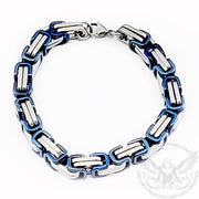 Mechanic Chain Bracelet - Blue and Silver