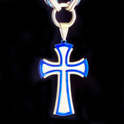 Cross - Blue and Silver