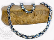 Mechanic Chain Necklace - Blue and Silver