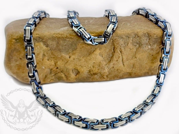 Mechanic Chain Bracelet - Blue and Silver
