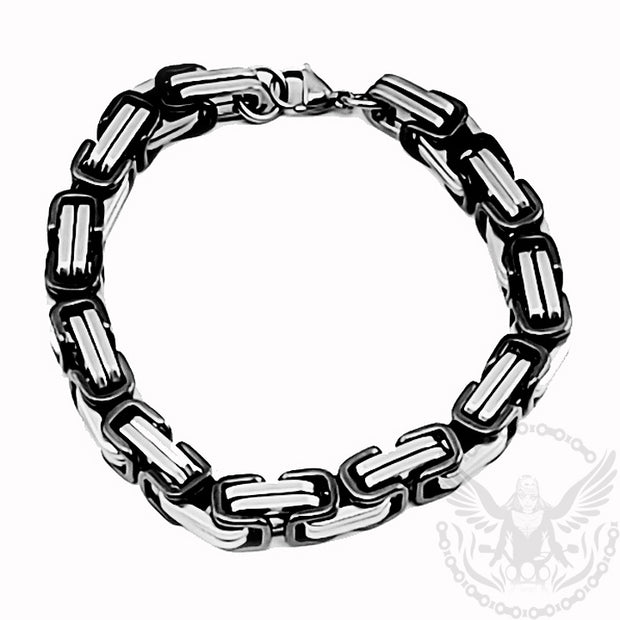 Mechanic Chain Bracelet - Black and Silver