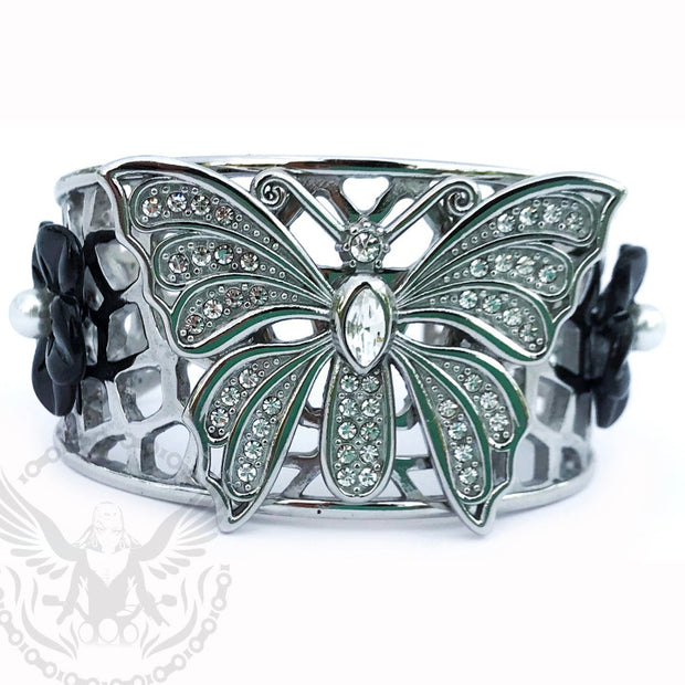 Crystal Butterfly Cuff Bracelet