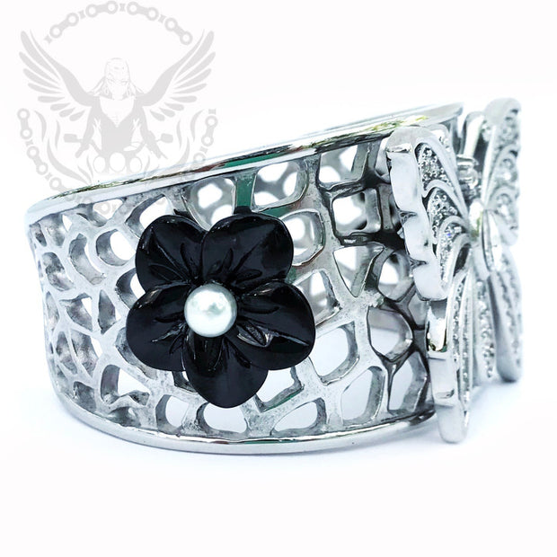 Crystal Butterfly Cuff Bracelet