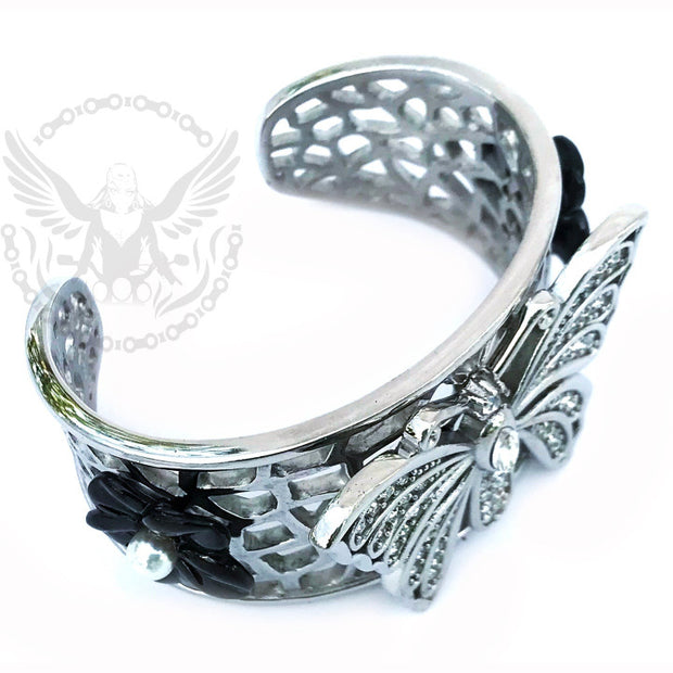 Crystal Butterfly Cuff Bracelet