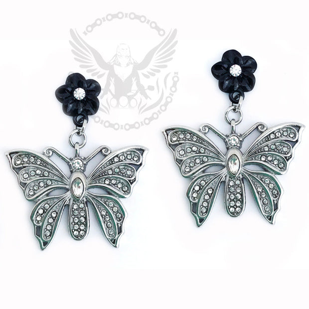 Crystal Butterfly Earrings