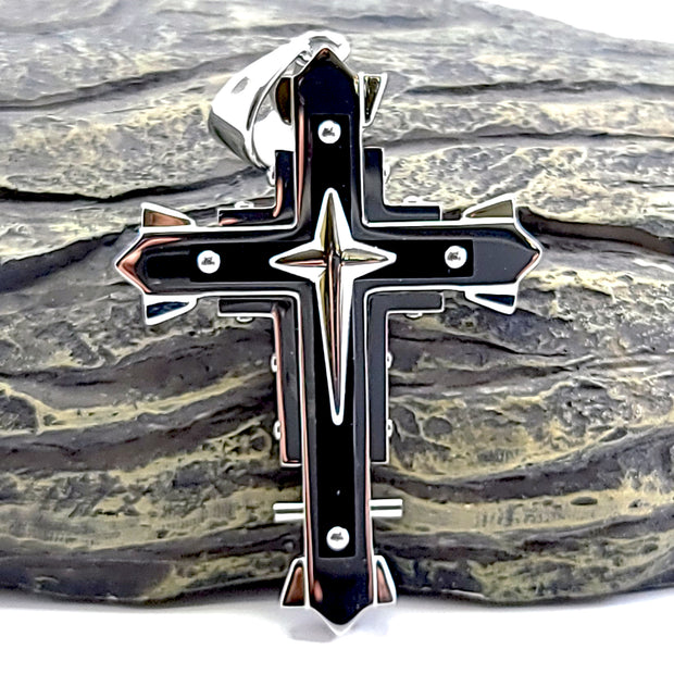 Cross -Nice Black and Silver