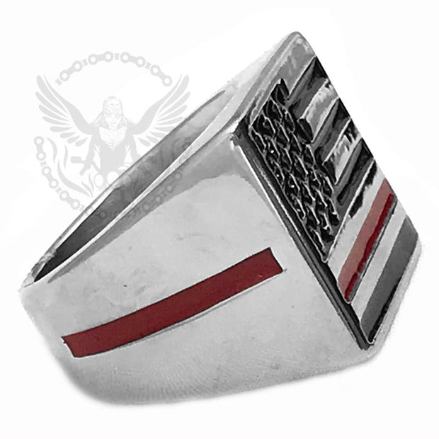 Flag Ring with Red Line