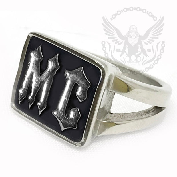 Mcc Silver Rings MC Motorcycle Club Ring small version – Debria's Designs