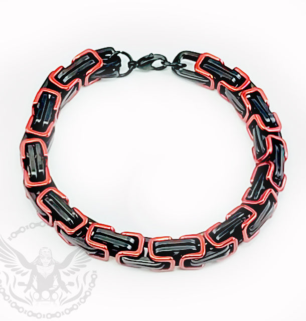 Mechanic Chain Bracelet - Red and Black