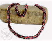 Mechanic Chain Necklace - Red and Black