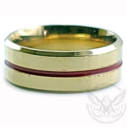 Red and Gold Band Ring