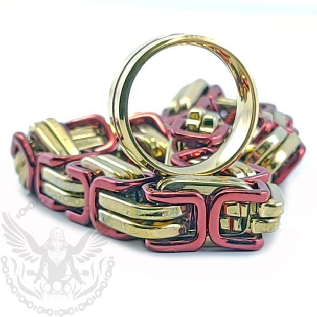 Red and Gold Band Ring