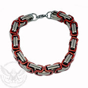 Mechanic Chain Bracelet - Red and Silver