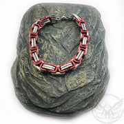 Mechanic Chain Bracelet - Red and Silver