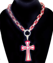 Cross - Red and Silver