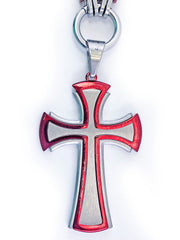 Cross - Red and Silver