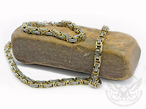 Mechanic Chain Necklace - Silver and Gold