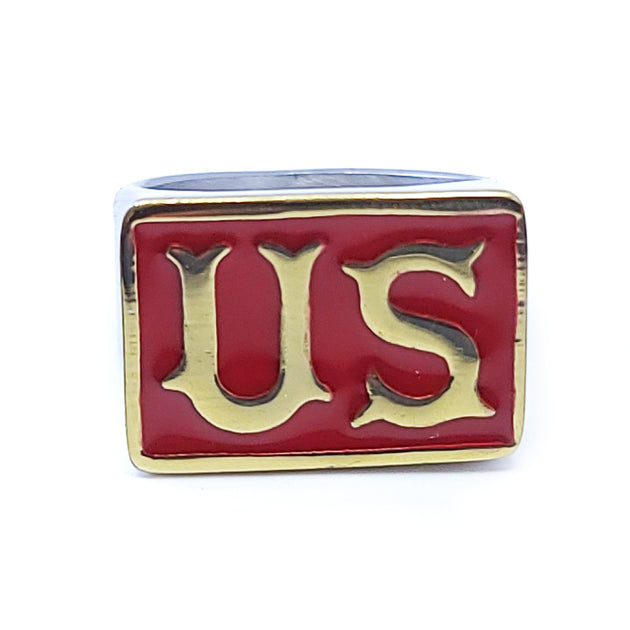 US Ring - Red and Gold – Debria's Designs