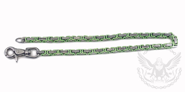 Mechanic Chain / Wallet Chain - Green and Silver