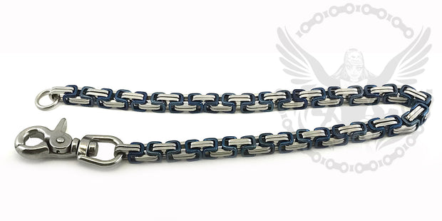 Mechanic Chain / Wallet Chain - Blue and Silver