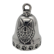 Wolf with Paw Prints Ride Bell