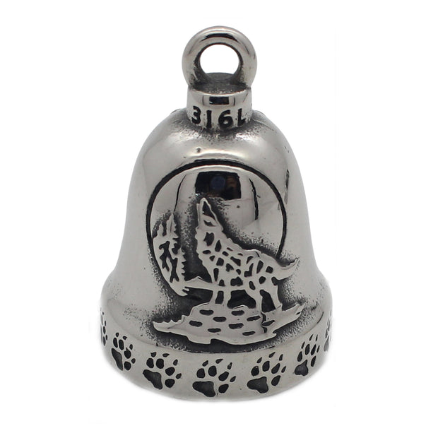 Wolf with Paw Prints Ride Bell